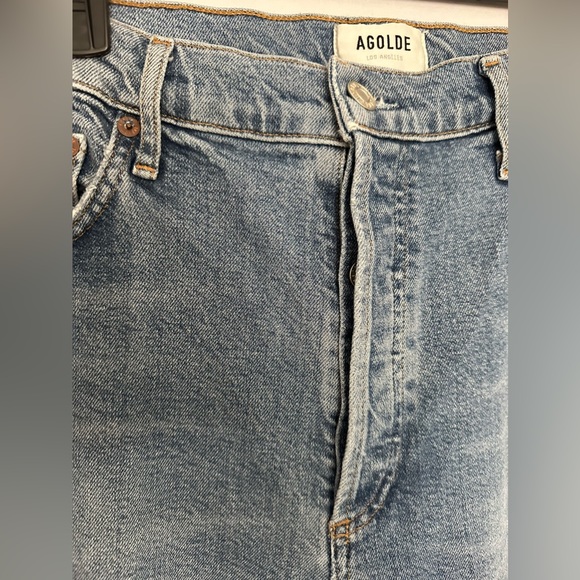 Agolde Riley High Rise Straight Crop Jeans. - Picture 3 of 11